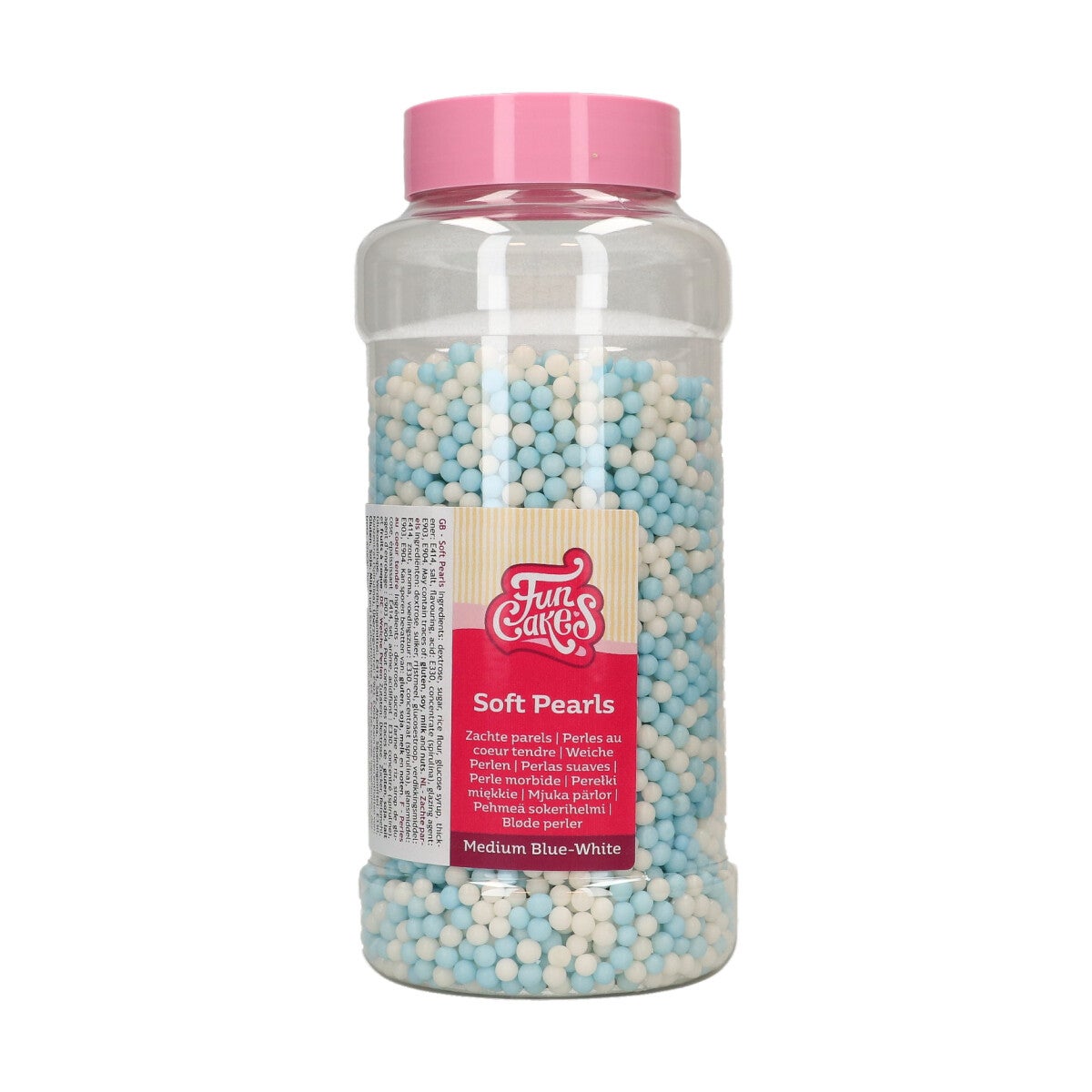 FunCakes Soft Pearls Medium Bleu/Blanc 500 g