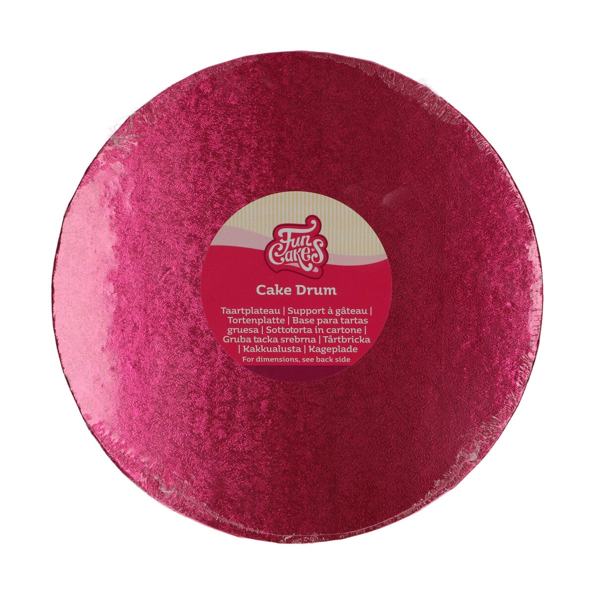FunCakes Cake Drum Rond Ø25cm -Cerise-