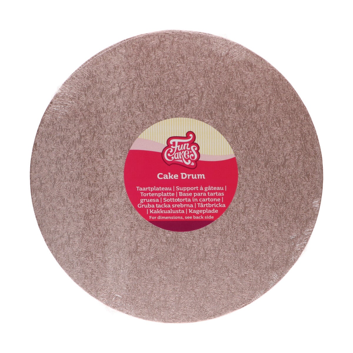 FunCakes Cake Drum Rond Ø25cm -Rose Gold