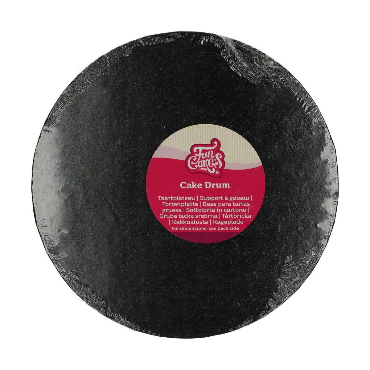 FunCakes Cake Drum Rond Ø25cm -Black-