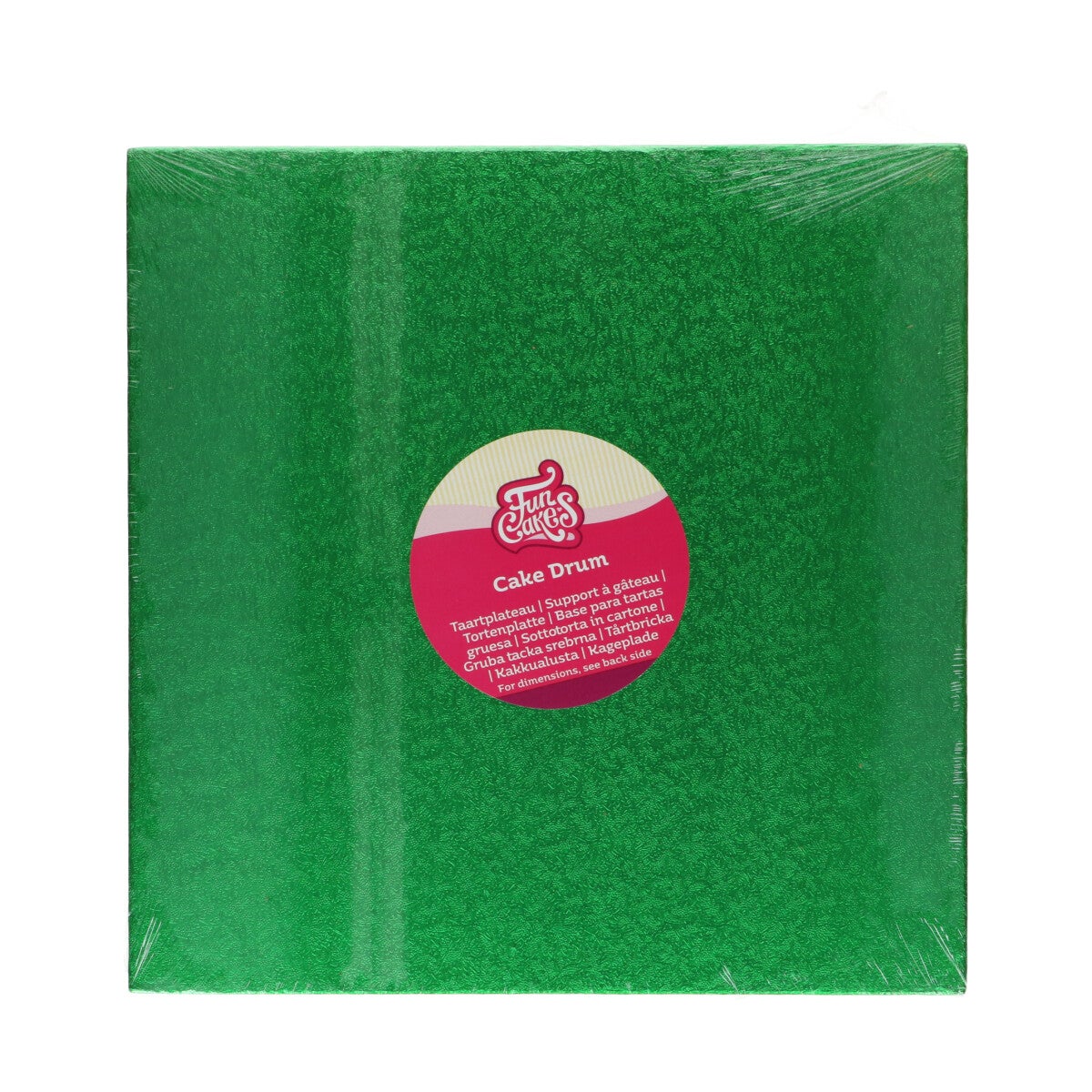 FunCakes Cake Drum Carré 30,5cm -Vert-