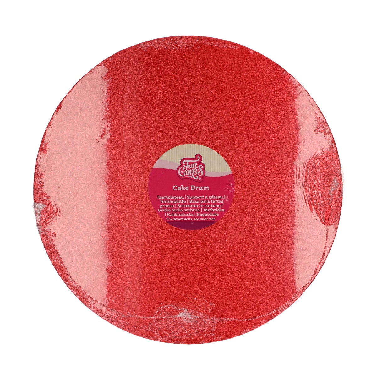 FunCakes Cake Drum rond Ø35,5 cm - Rouge