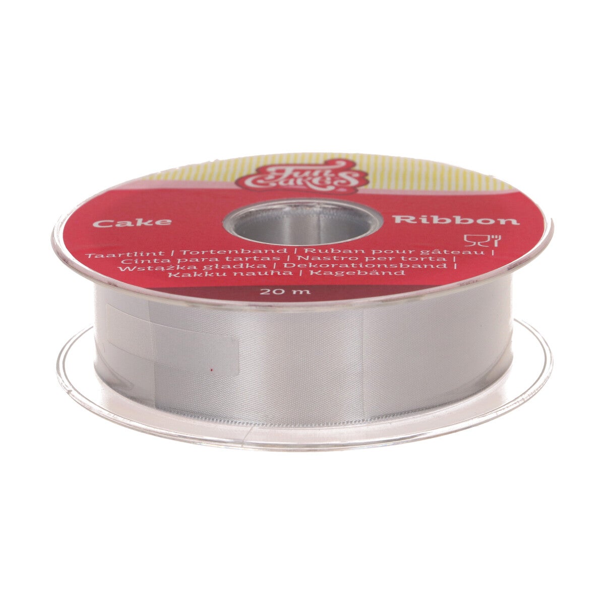 FunCakes Ruban Gâteau -Argent- 25mmx20m