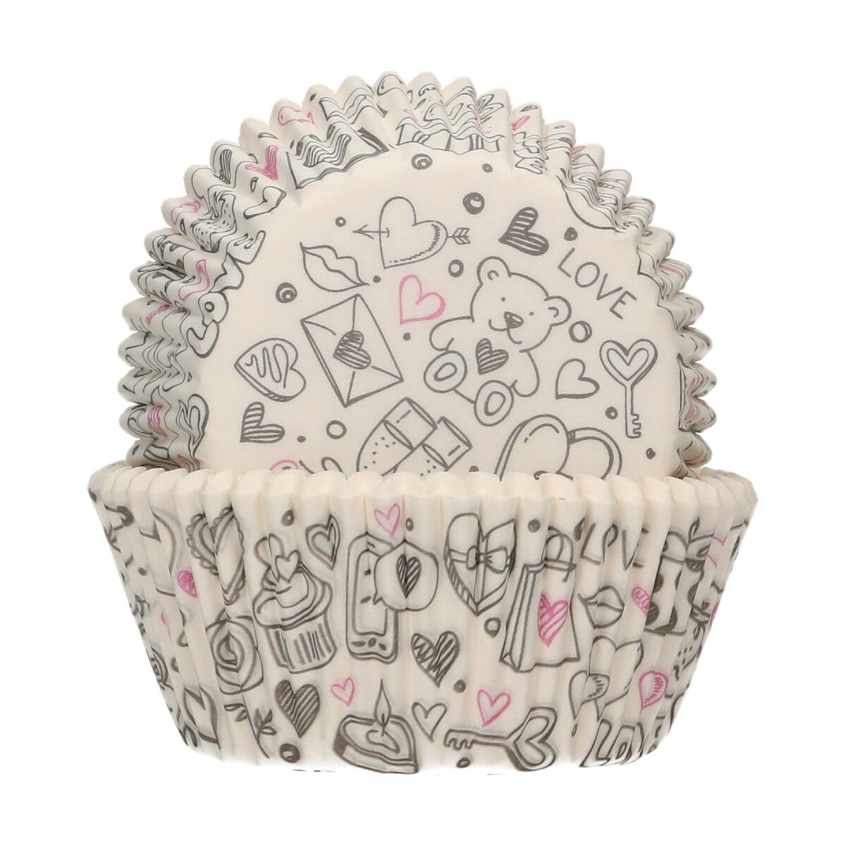 FunCakes Caissettes à Cupcakes Love Doodle pcs/48