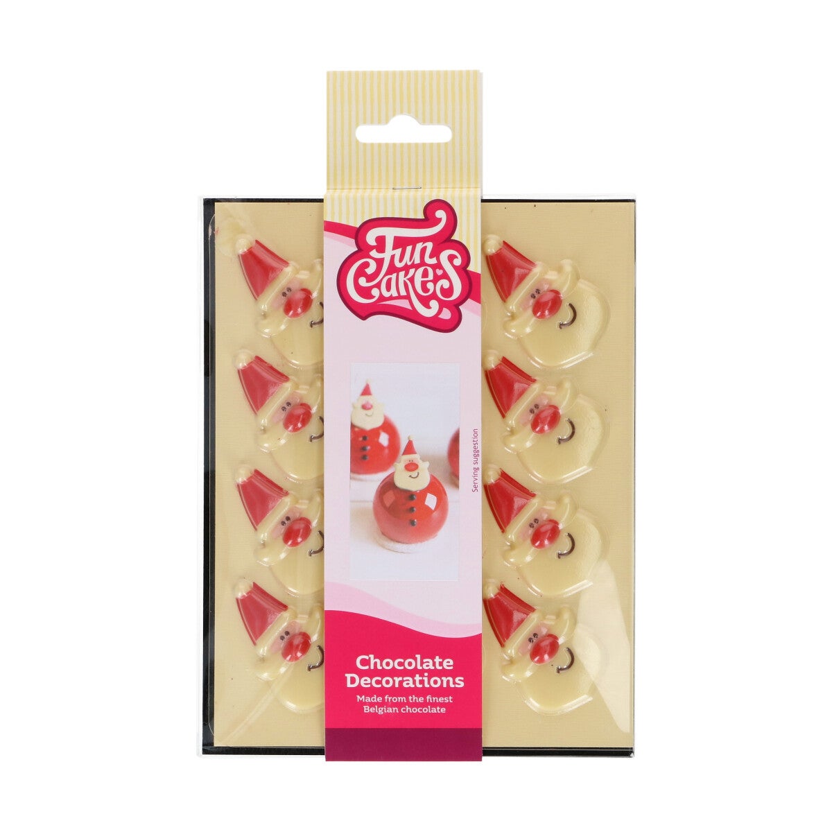 FunCakes Décorations en chocolat Père Noël Set/12