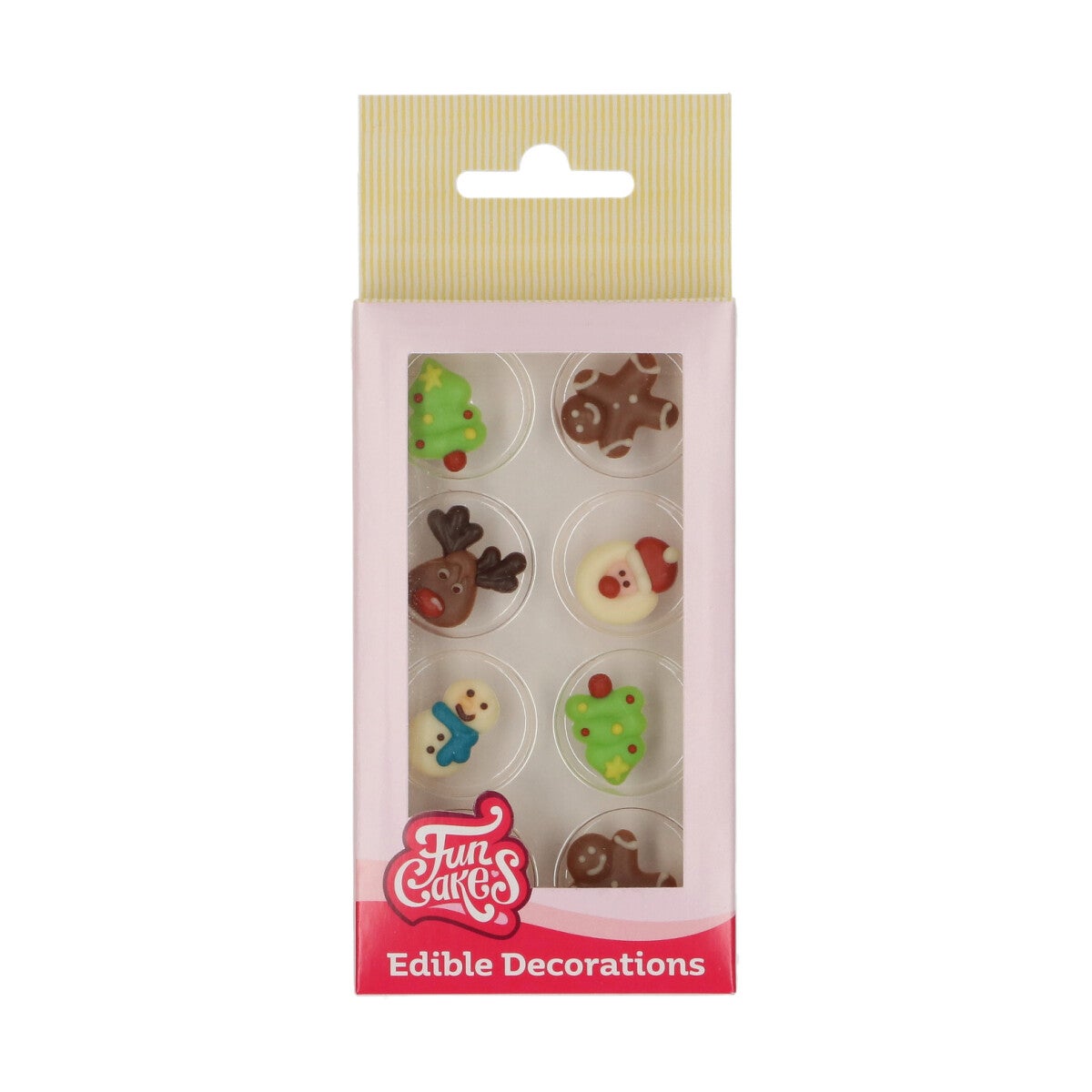 FunCakes Décorations en chocolat Noël coloré Set/8