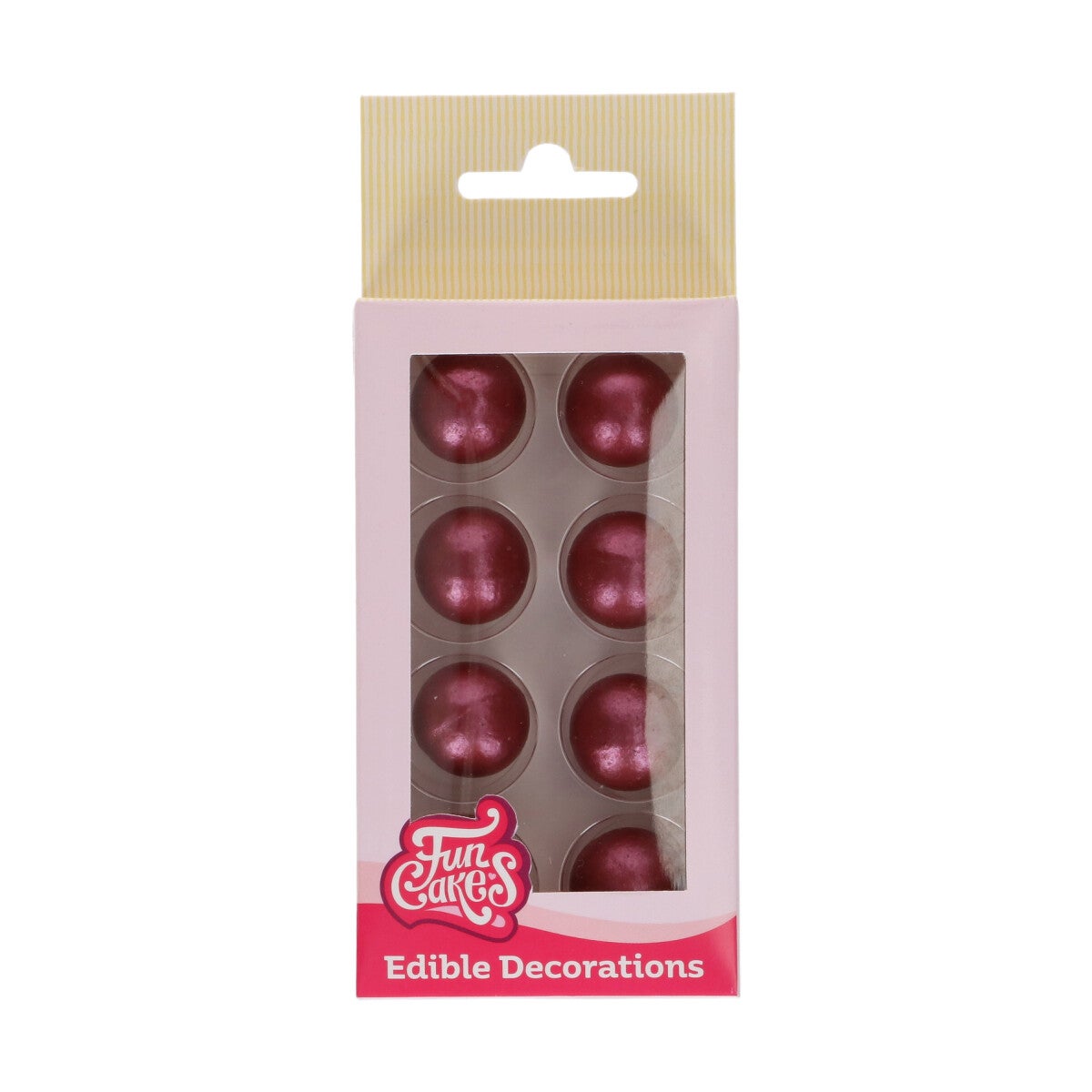 FunCakes Boules de chocolat rouge Set/8