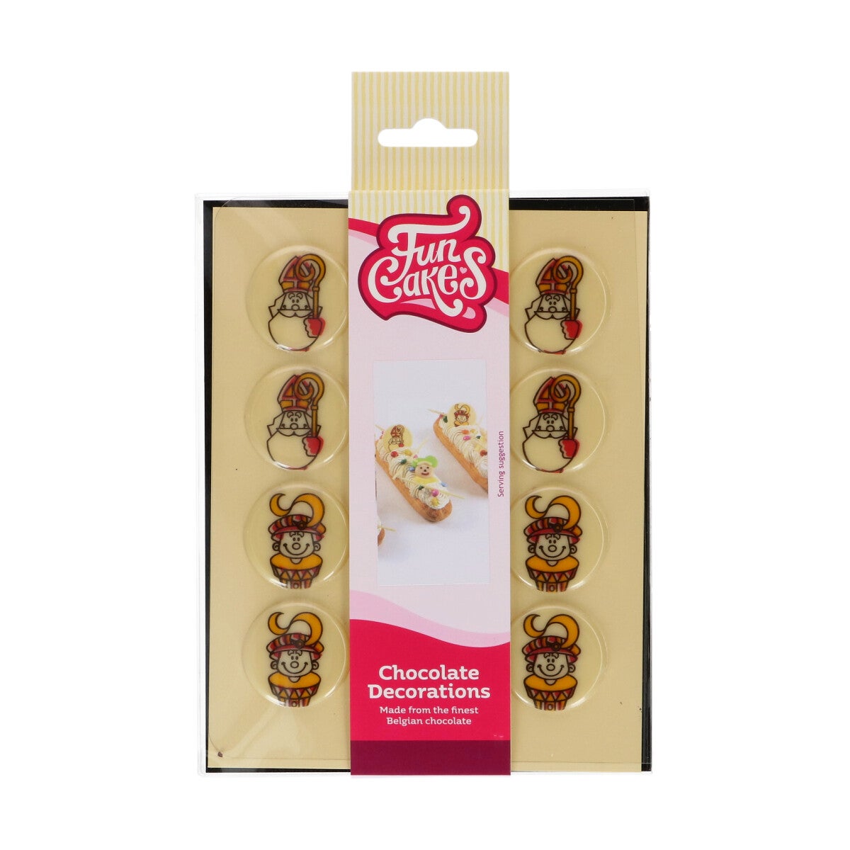 FunCakes Décorations en chocolat Sint 3,8 cm pk/12