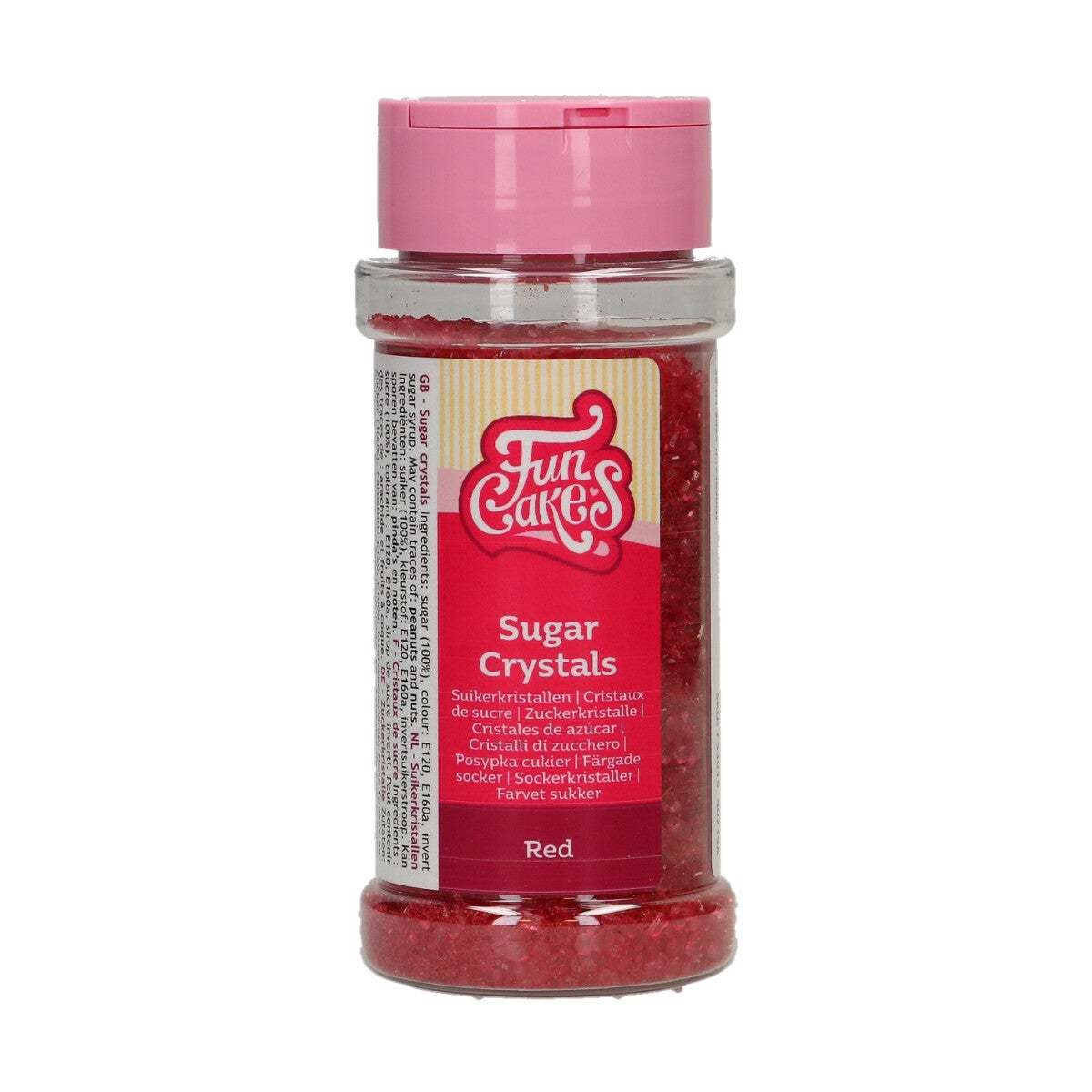 FunCakes Sugar Crystals -Rouge- 80g