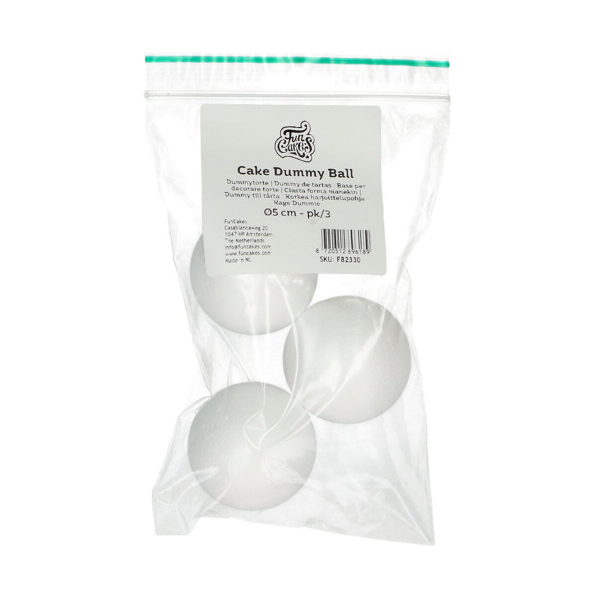 FunCakes Sphère Cake Dummy Ø5 cm pk/3