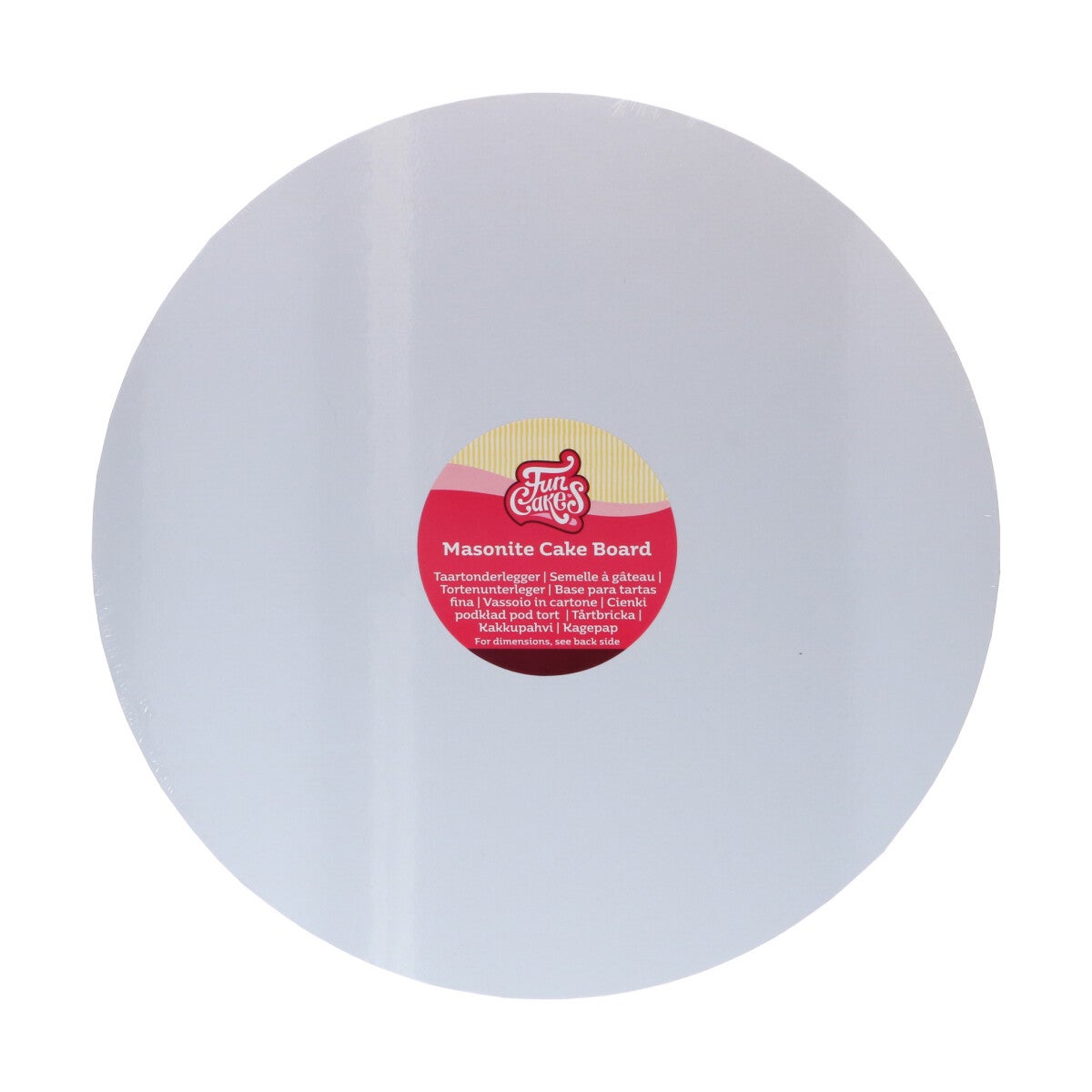 FunCakes Masonite Cake Board Rond Ø25 cm - Blanc