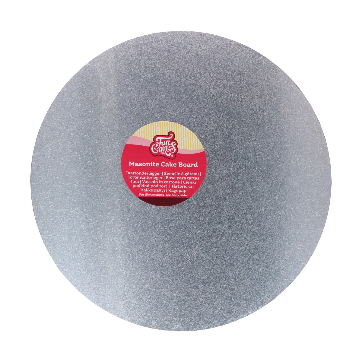 FunCakes Masonite Cake Board Rond Ø25 cm - Argent