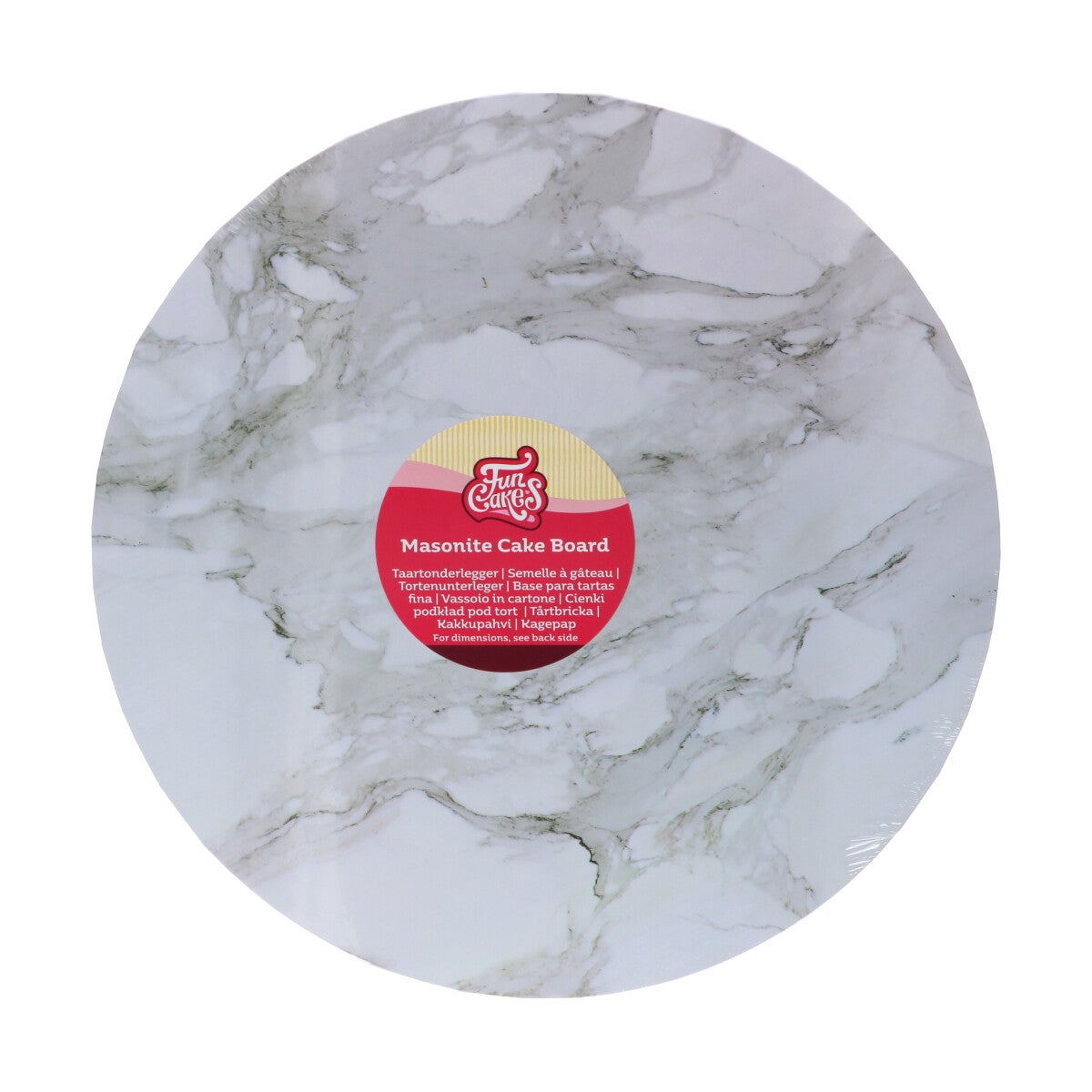FunCakes Masonite Cake Board Rond Ø30 cm - Gris marbré