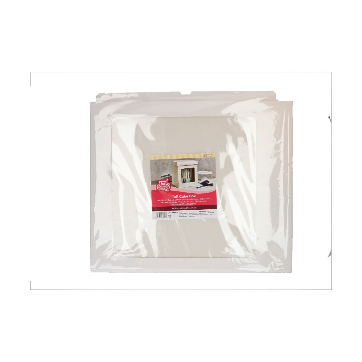 FunCakes Tall Cake Box 40,5 x 40,5 x 45,5 cm - Blanc