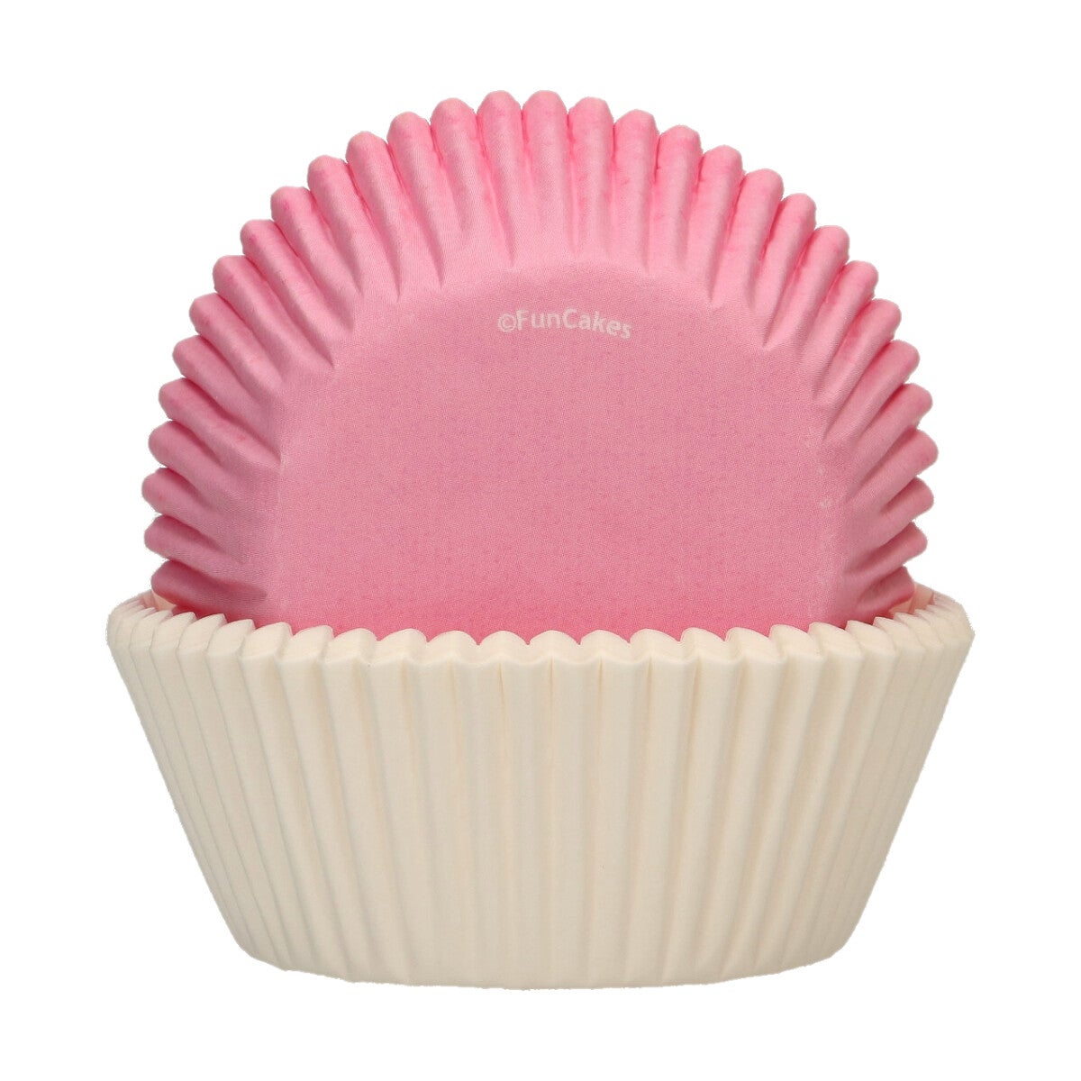 FunCakes Baking Cups Light Rose / Blanc pk/48