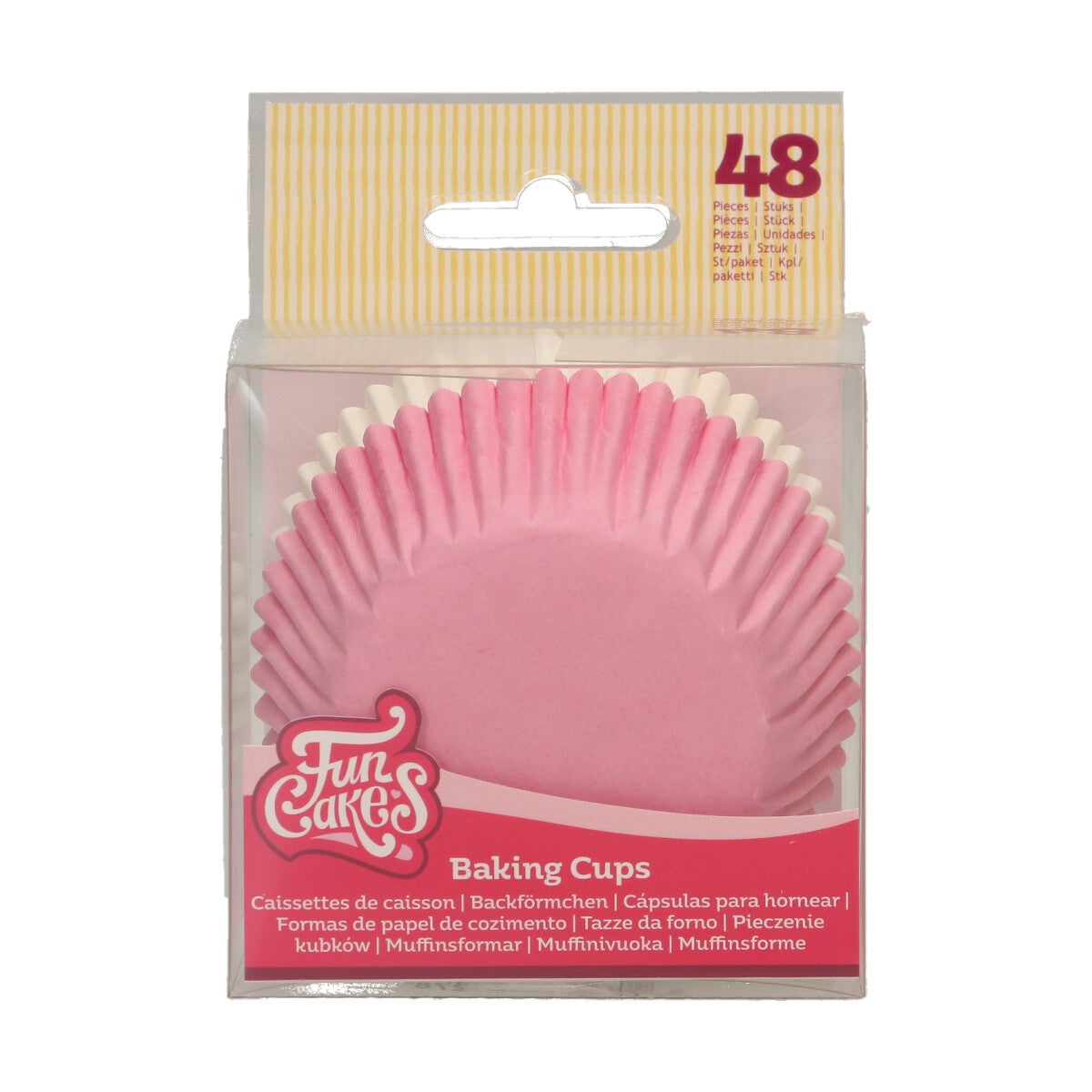 FunCakes Baking Cups Light Rose / Blanc pk/48