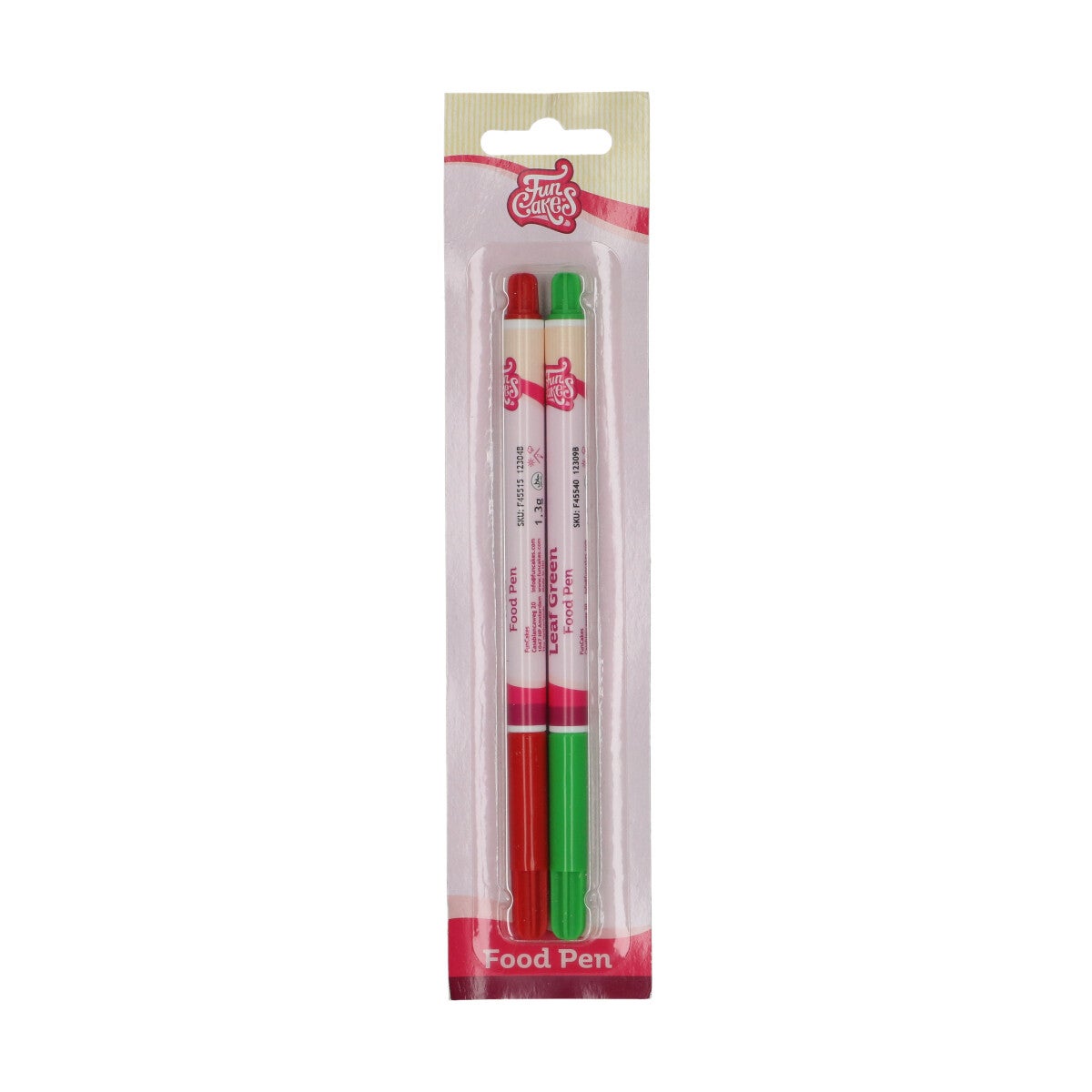 FunCakes Feutre Alimentaire Rouge-Vert Set/2