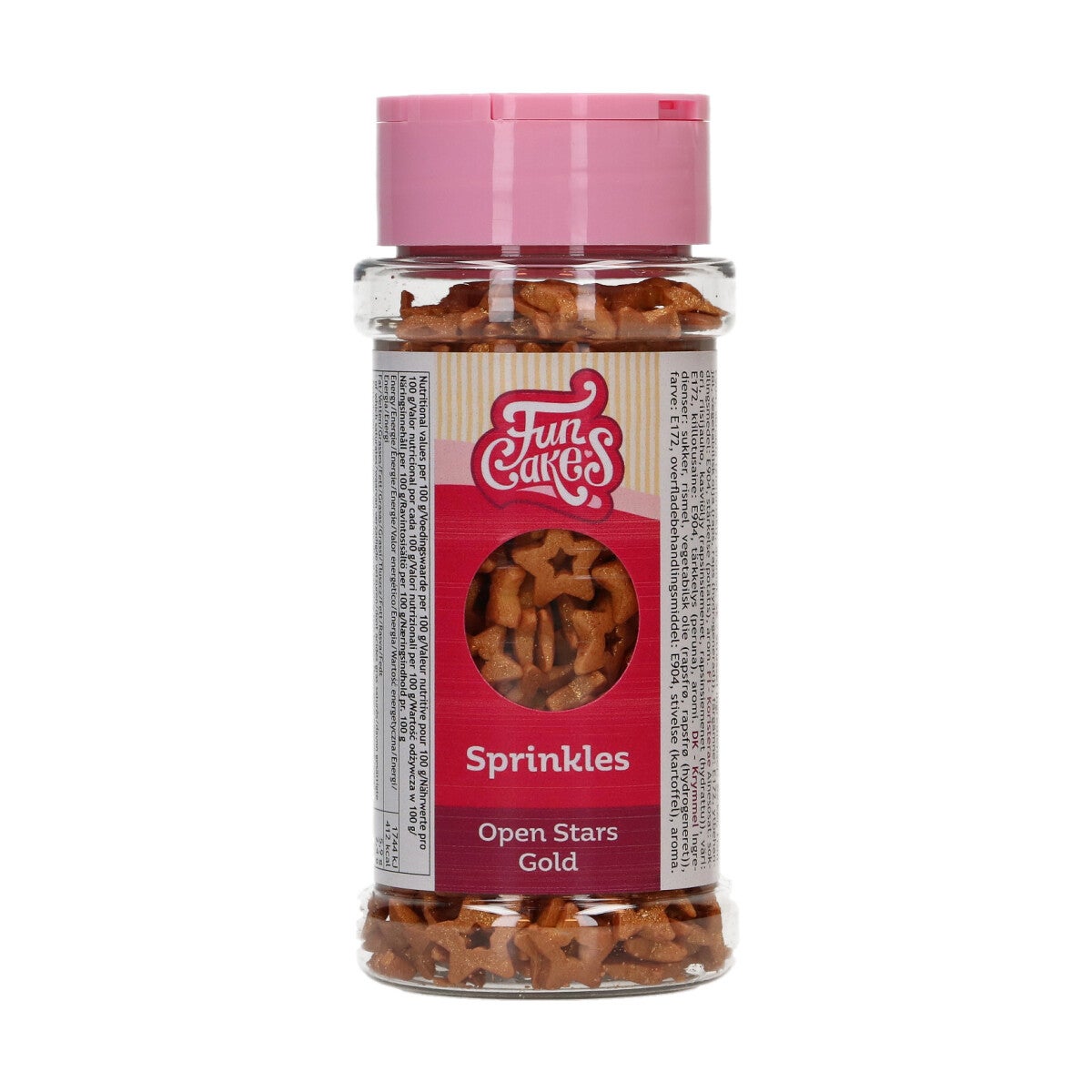 FunCakes Open Stars Gold 50 g