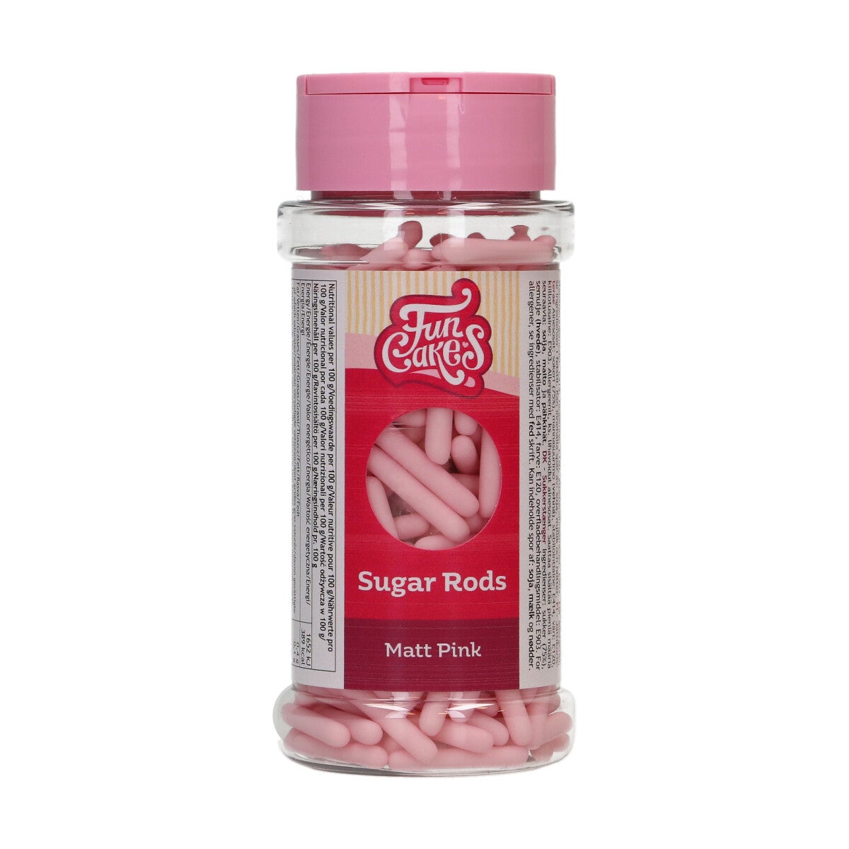 FunCakes Bâtons de Sucre Mat XL Rose 70g