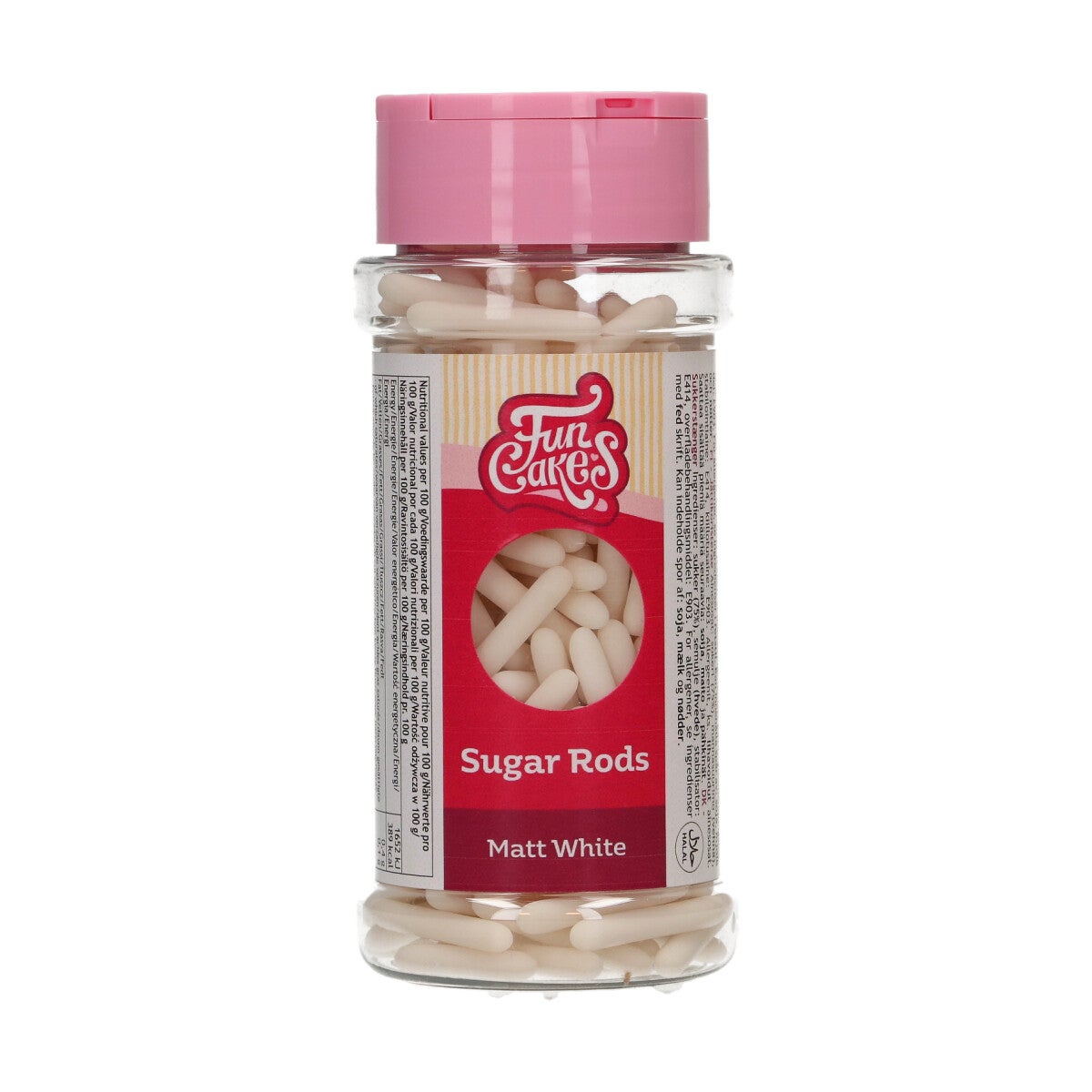 FunCakes Bâtons de Sucre Mat XL Blanc 70g