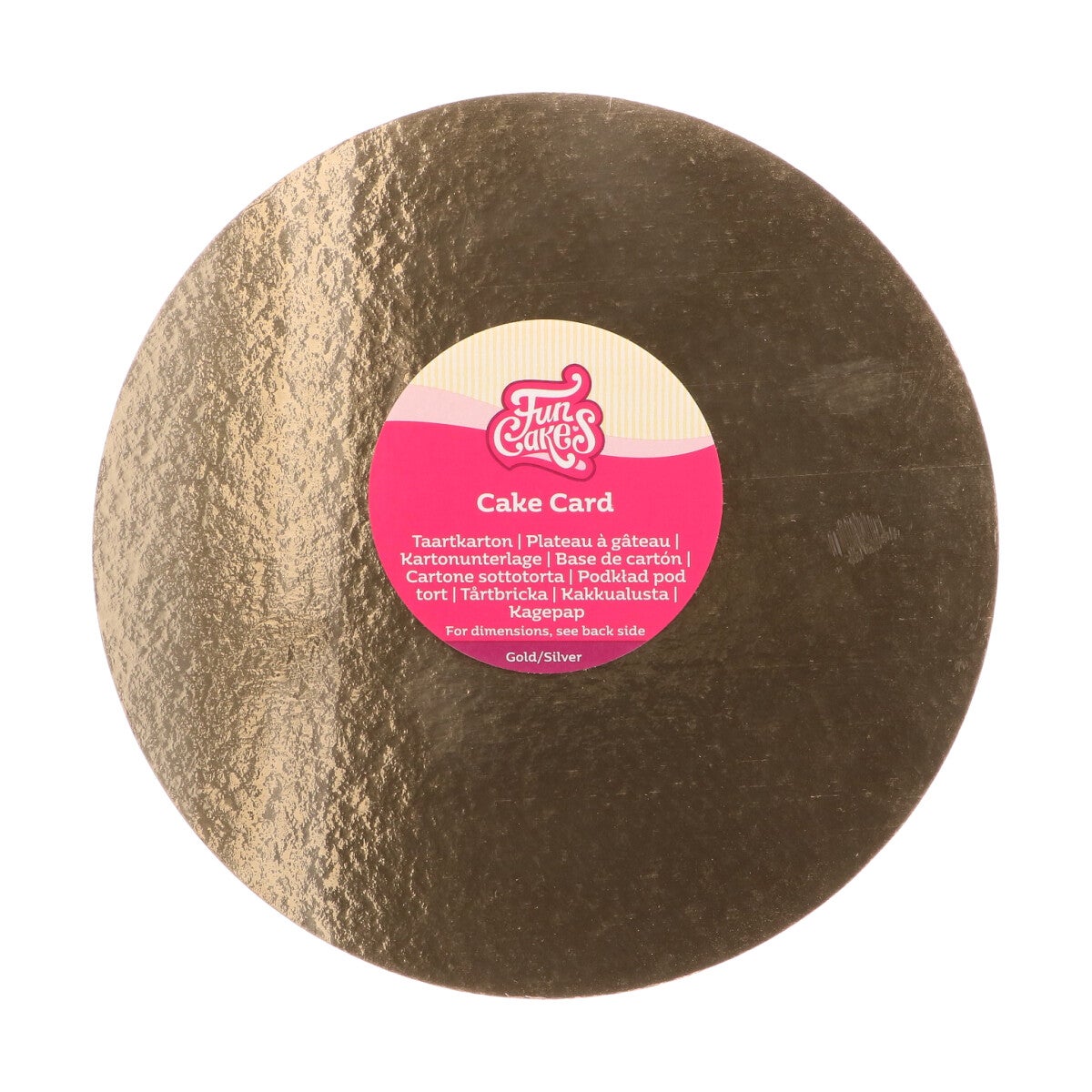 FunCakes Plateaux à Gâteau - Argent/Or - Rond- 35cm pk/3