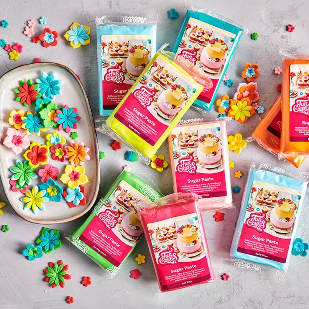 FunCakes Pâte à Sucre Fire Red 250 g