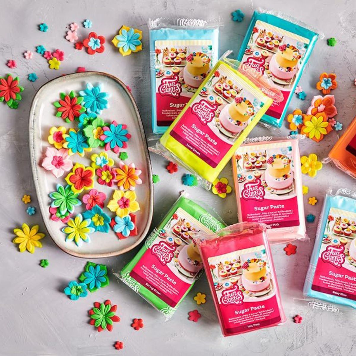 FunCakes Pâte à Sucre Rosé White 250 g