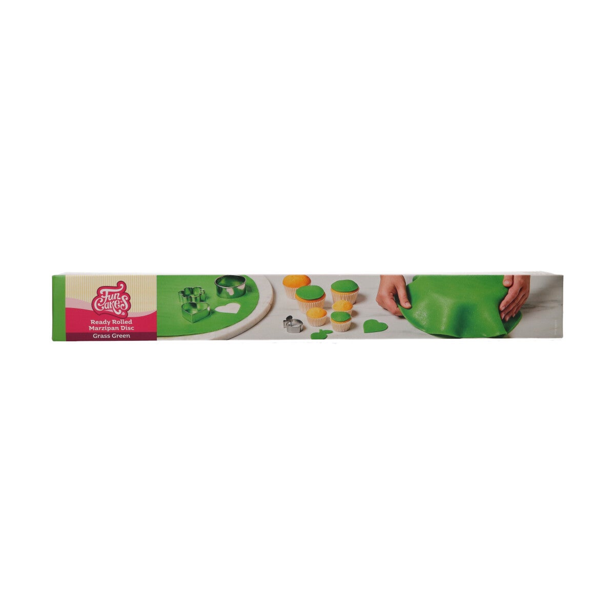 FunCakes Disque de Massepain Roulé prêt à l'Emploi Grass Green 400g