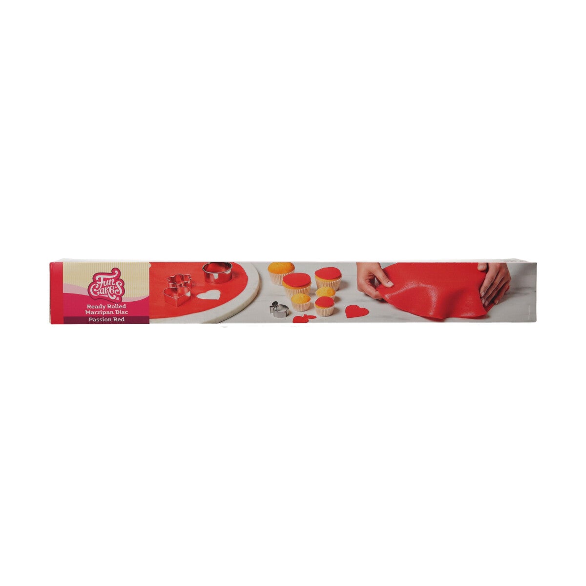 FunCakes Disque de Massepain Roulé prêt à l'Emploi Passion Red 400g