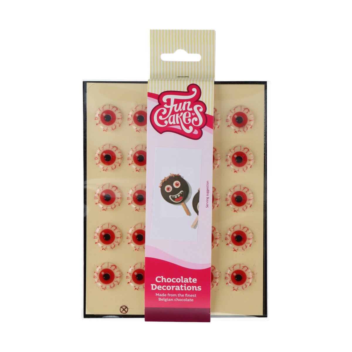 FunCakes Décoration en Chocolat Demi-Bouleau d'Oeil Set/25