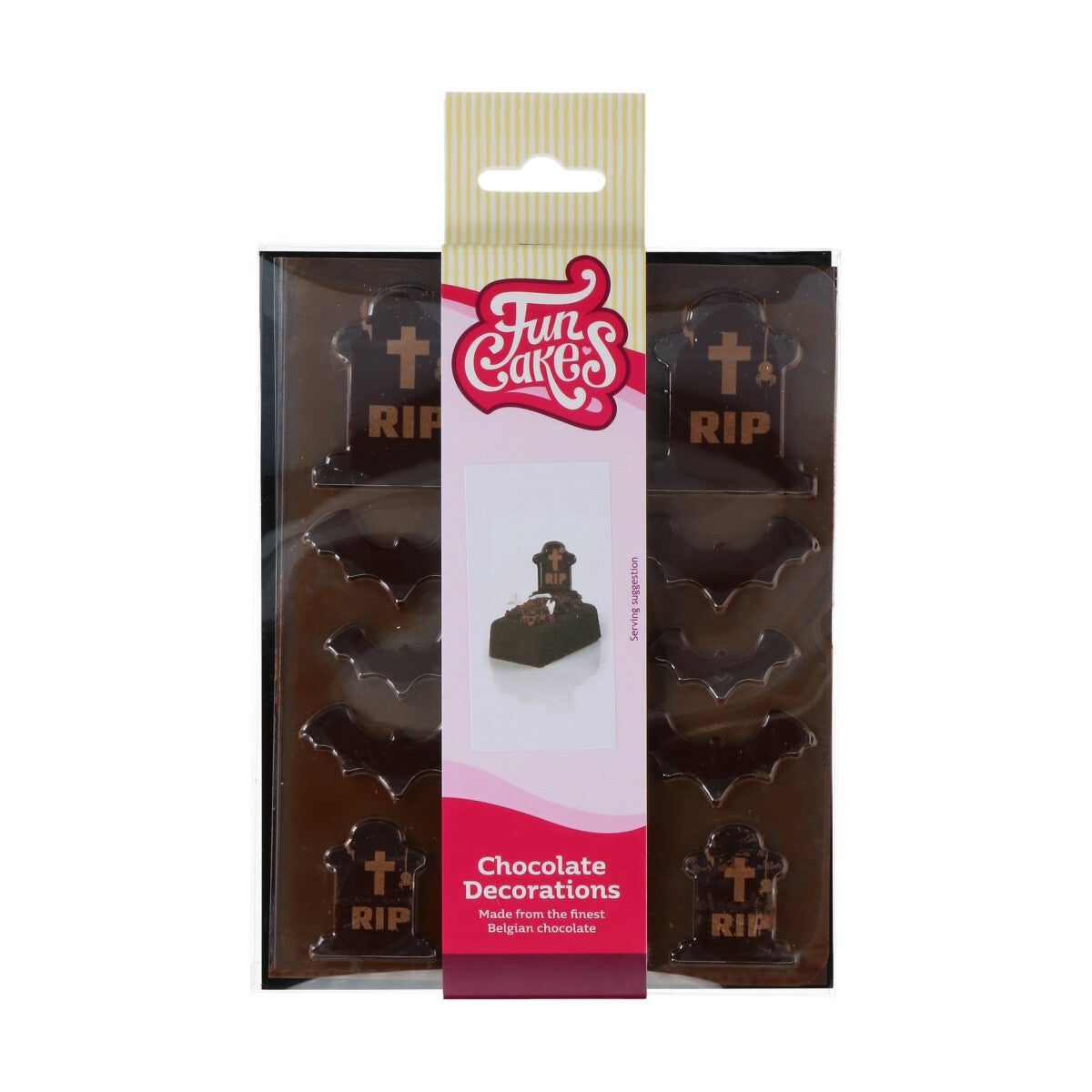 FunCakes Décoration en Chocolat Halloween Cimetières Set/14
