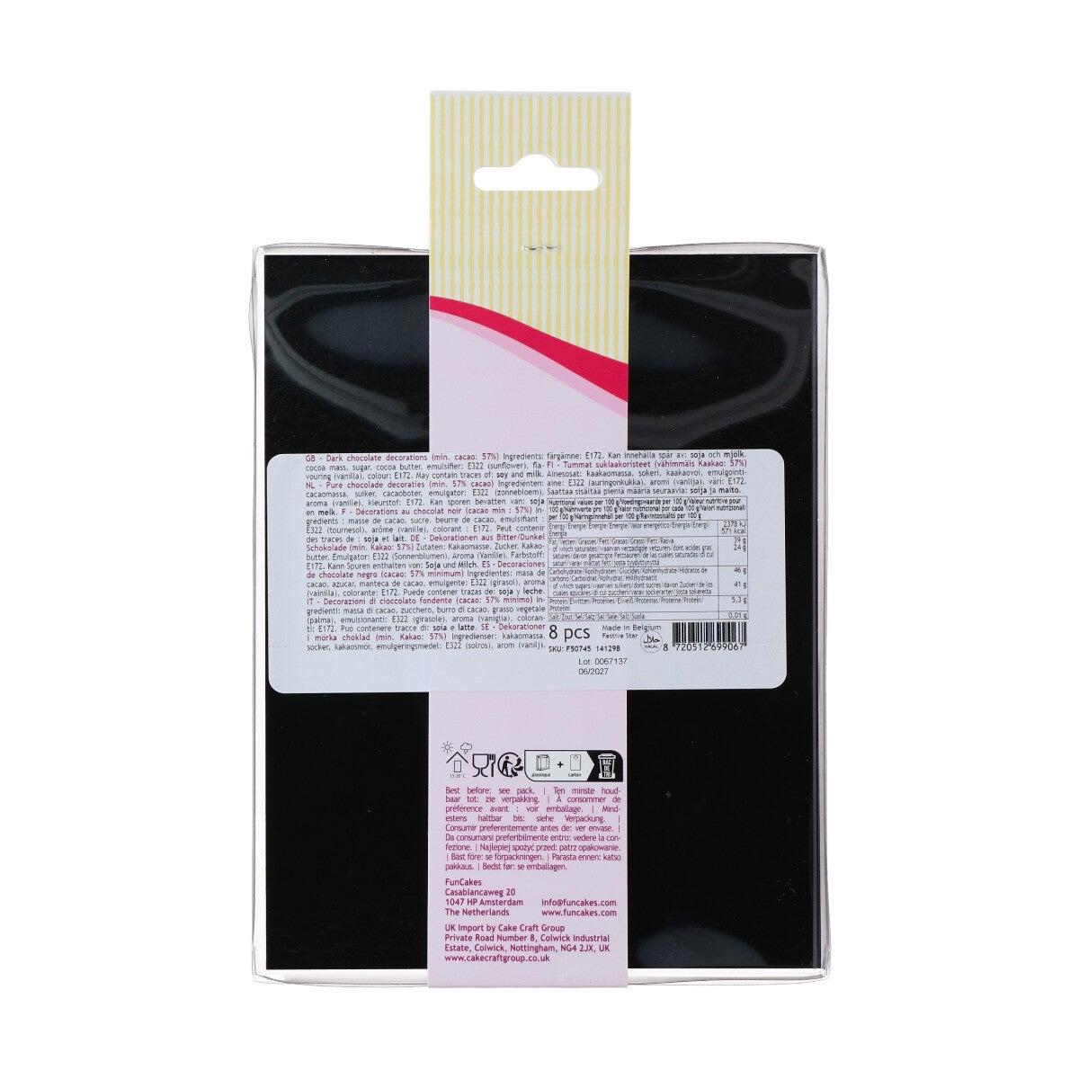 FunCakes Décoration en Chocolat Étoile Festive Set