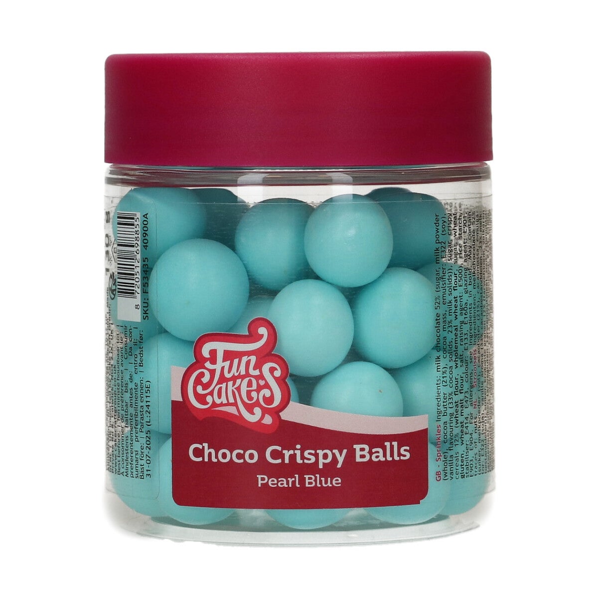 FunCakes Boules Choco Croustillantes - Pearl Blue 130g
