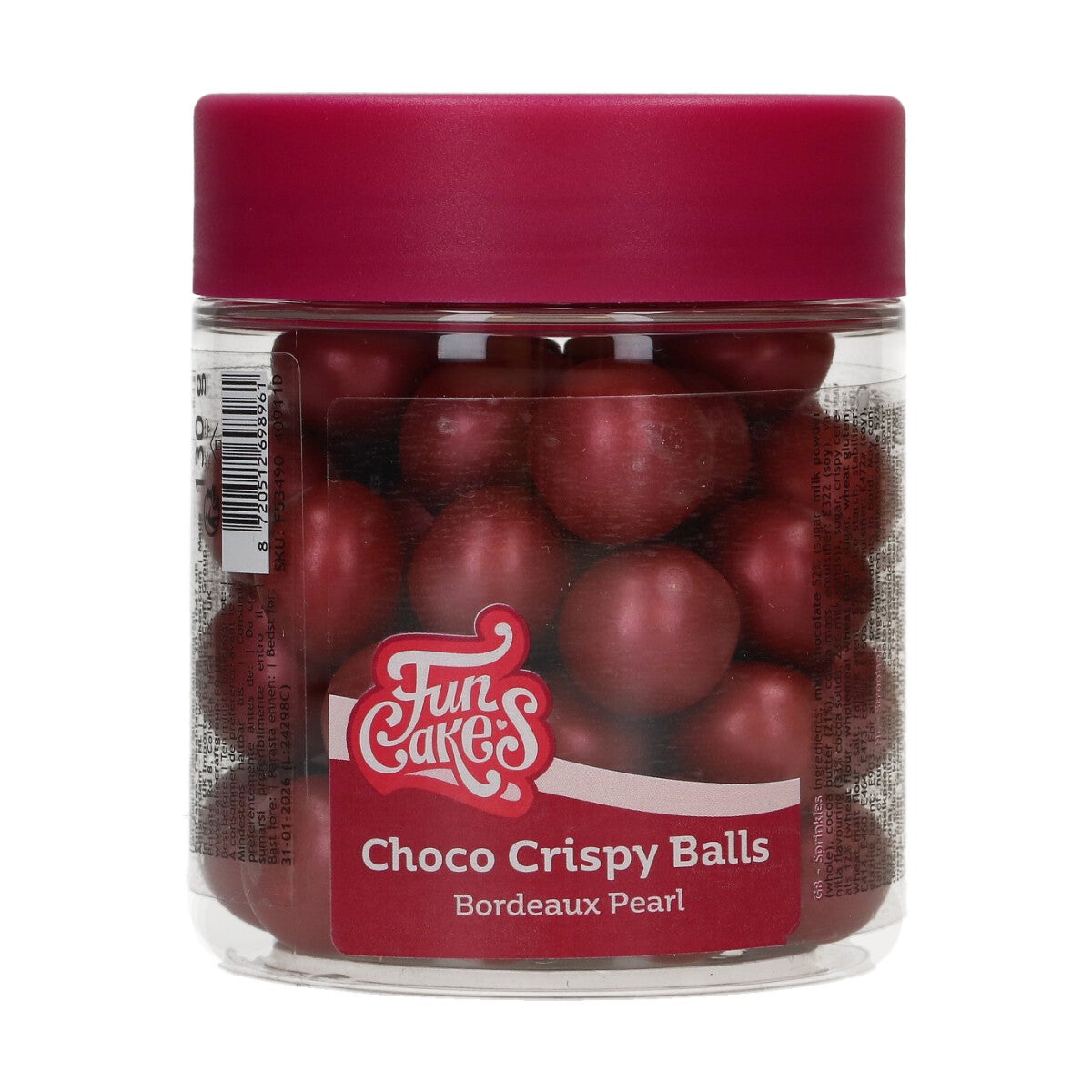 FunCakes Boules Choco Croustillantes - Shiny Bordeaux 130g