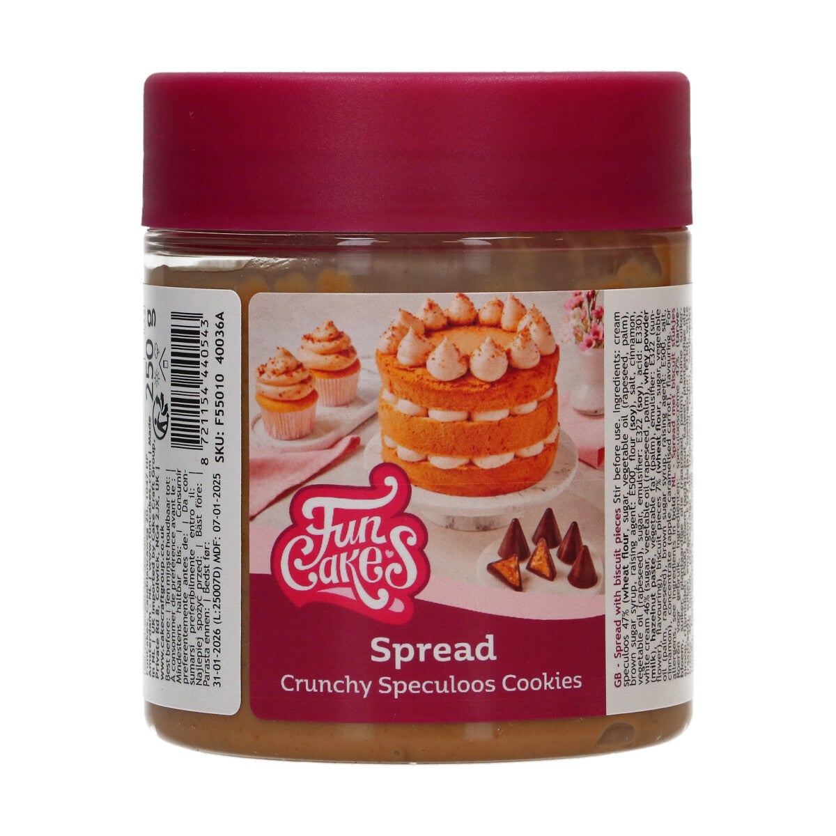 Pâte à tartiner FunCakes - Biscuits spéculoos croustillants 250 g