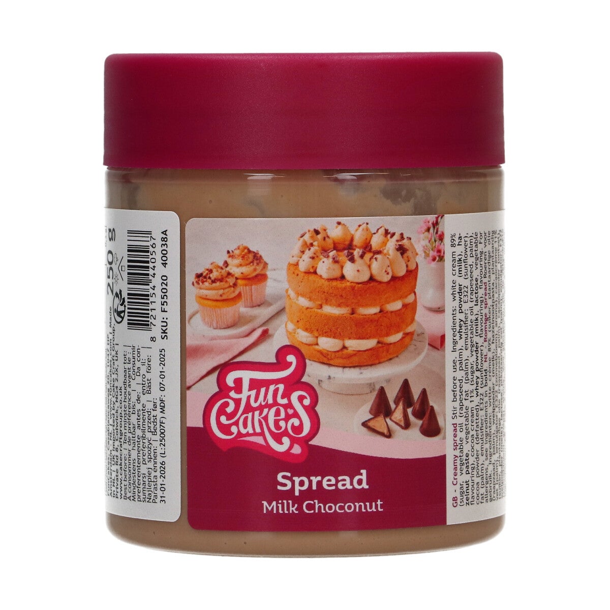 Pâte à tartiner FunCakes - Choconut au lait 250 g