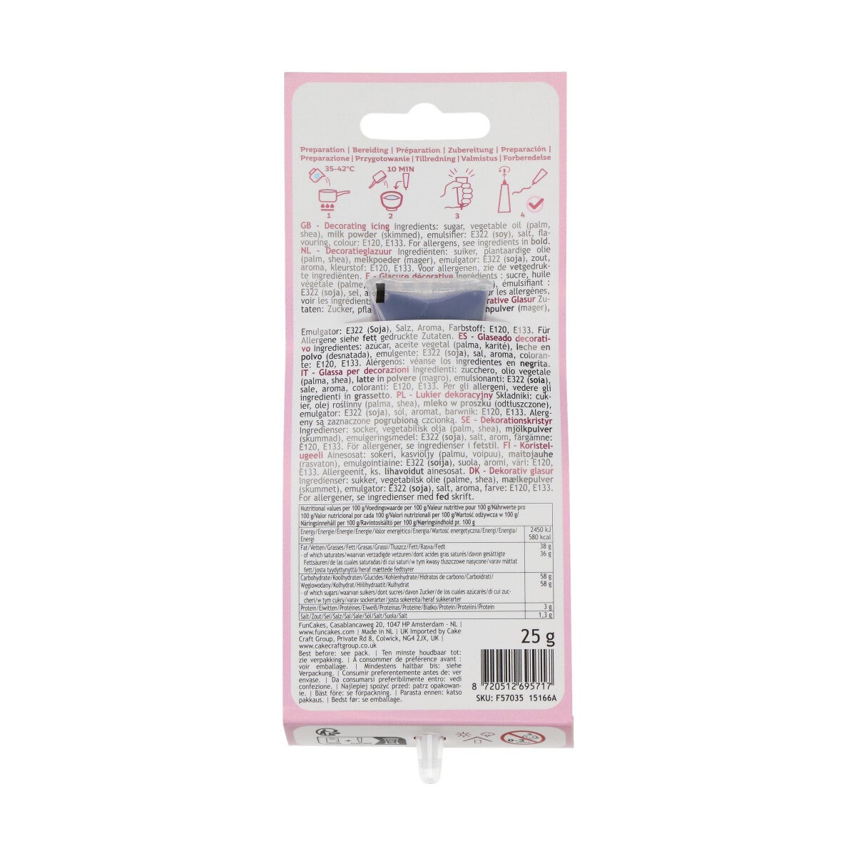 FunCakes Écrivain de Choco 25 g Purple