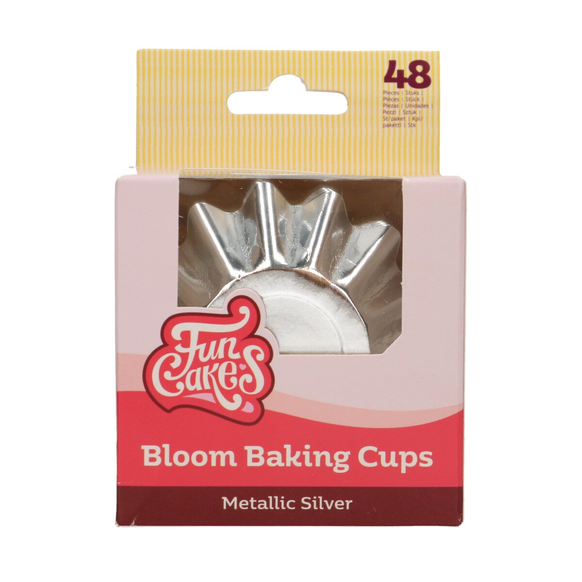 FunCakes Caissettes à Cupcake Bloom - Argent Métallique pk/48