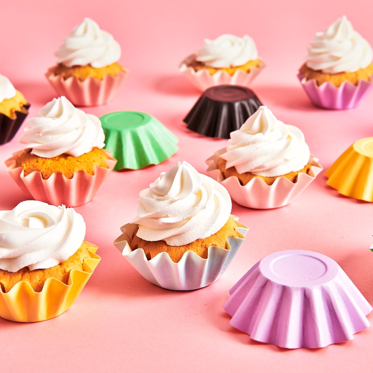 FunCakes Caissettes à Cupcake Bloom - Mélange Arc-en-Ciel Pastel pk/48