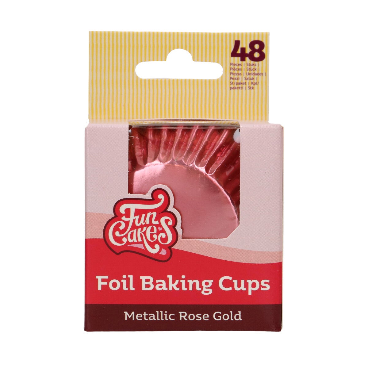 FunCakes Caissettes à Cupcake Feuille - Or Rose Métallique pk/48