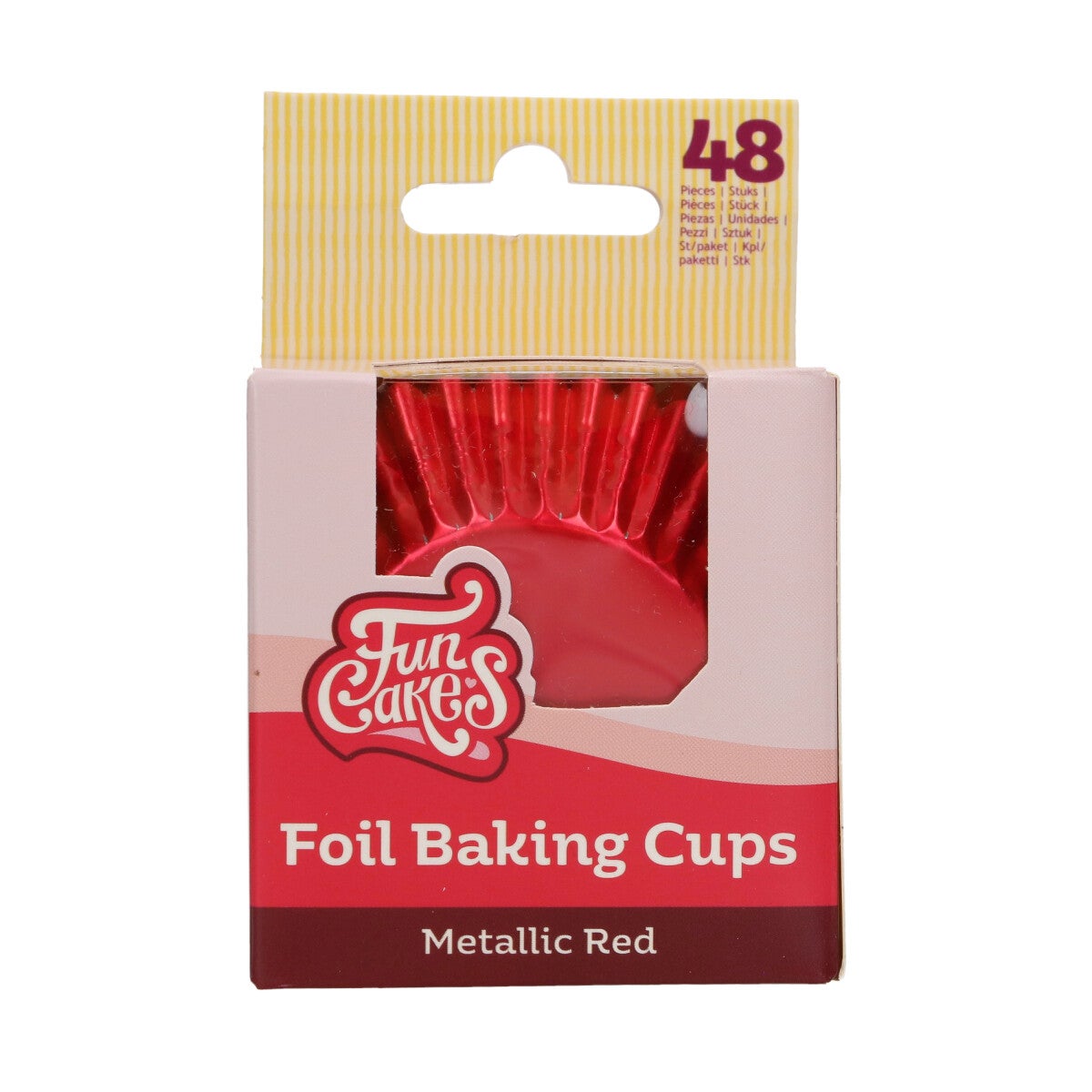 FunCakes Caissettes à Cupcake Feuille - Rouge Métallique pk/48