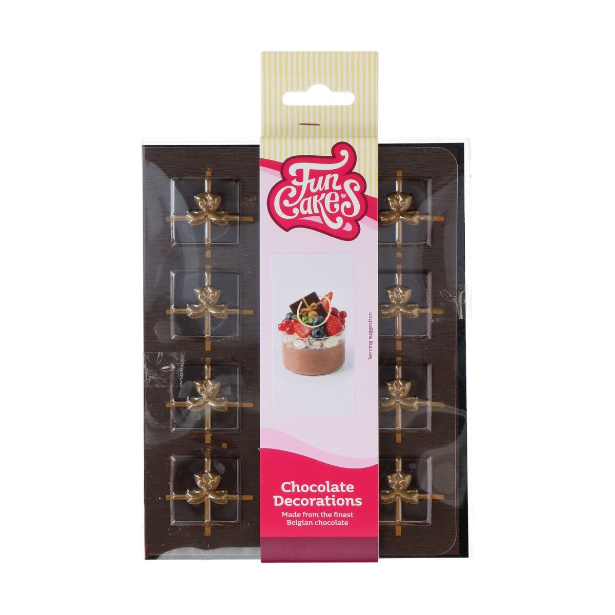FunCakes Décorations en Chocolat Cadeau Marron/Or pcs/12