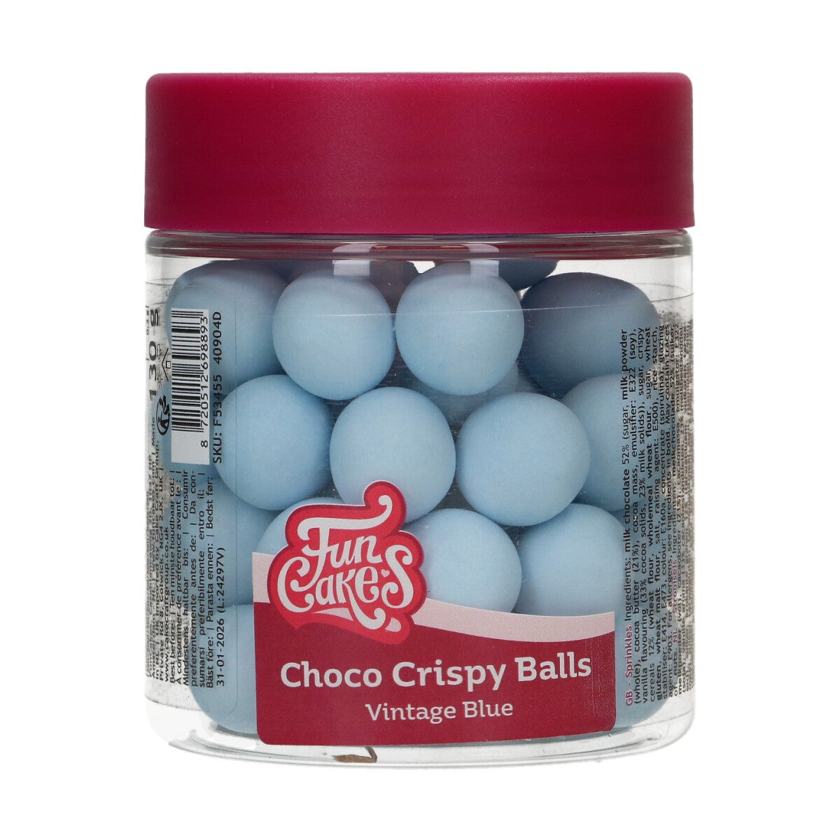 FunCakes Boules Choco Croustillantes - Matt Blue 130g