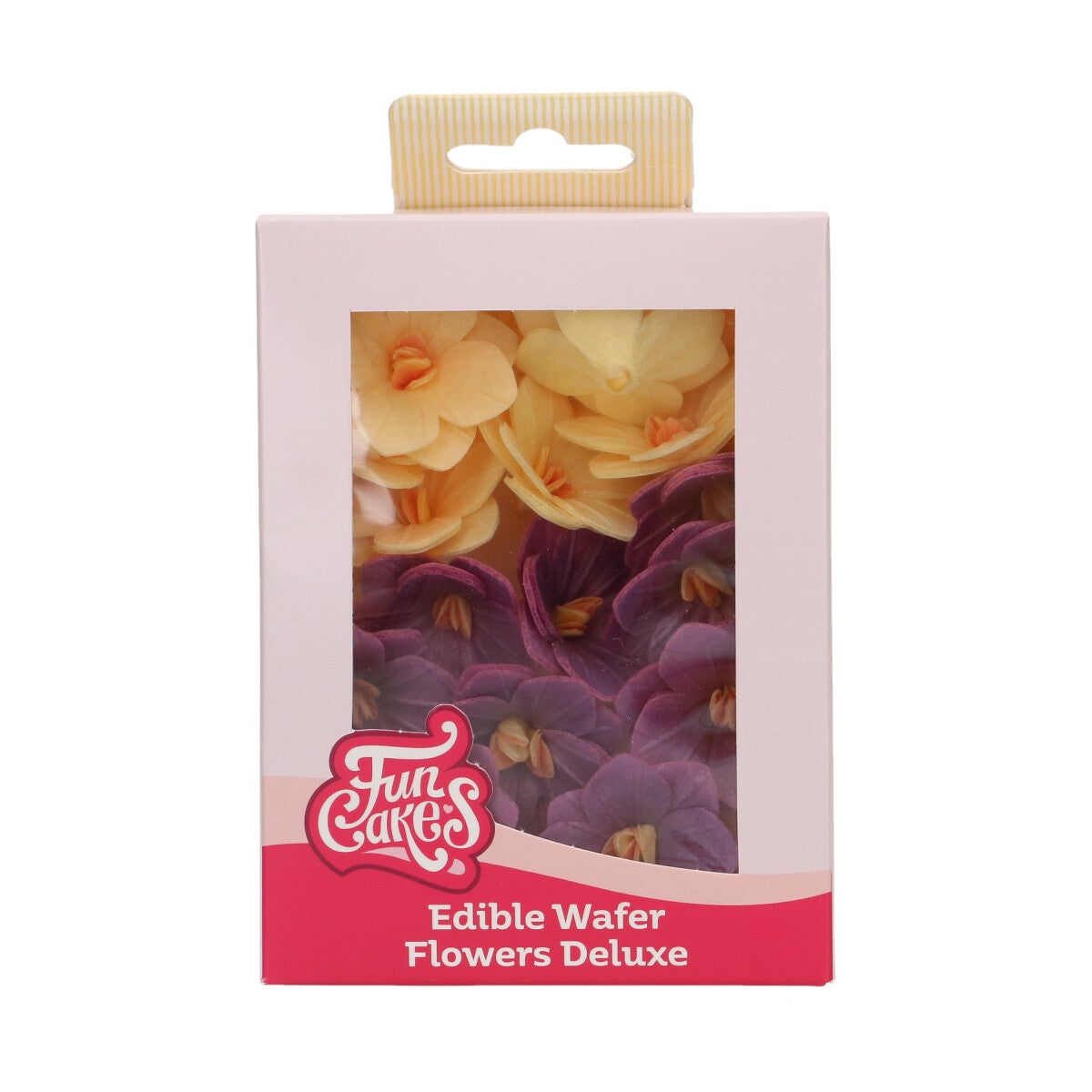 FunCakes Fleurs en Papier Comestibles Deluxe Hortensia Violet/Jaune Petite pk/18
