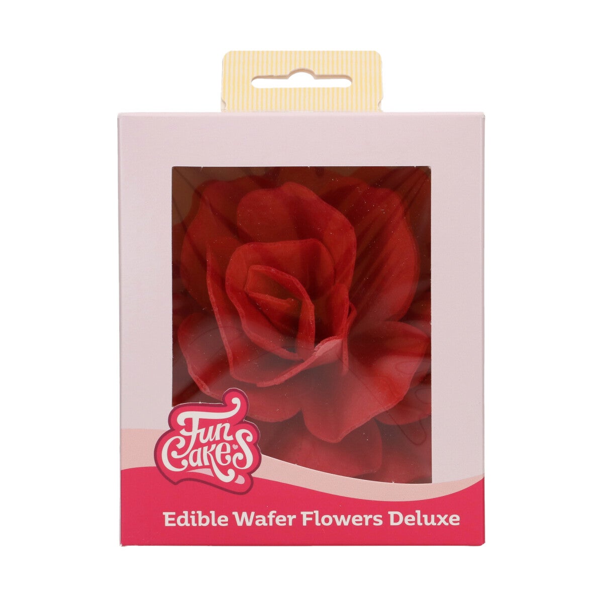 FunCakes Fleurs en Papier Comestibles Deluxe Rose Pastella Rouge Grande pk/1