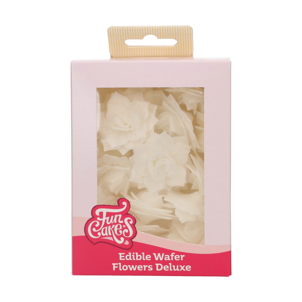 FunCakes Fleurs en Papier Comestibles Deluxe Rose Rosalia Blanche Moyenne pk/15