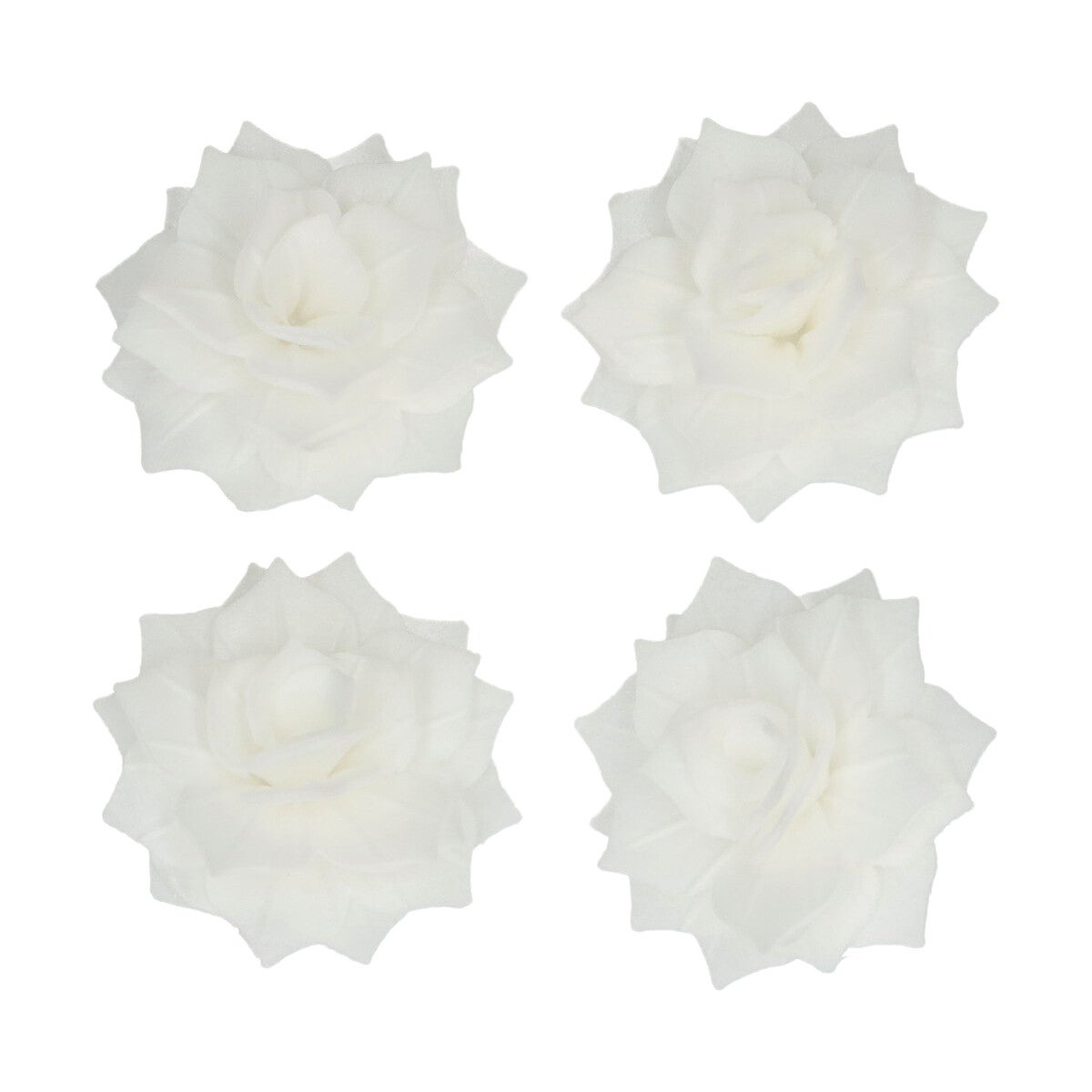 FunCakes Fleurs en Papier Comestibles Deluxe Rose Rosalia Blanche Moyenne pk/15