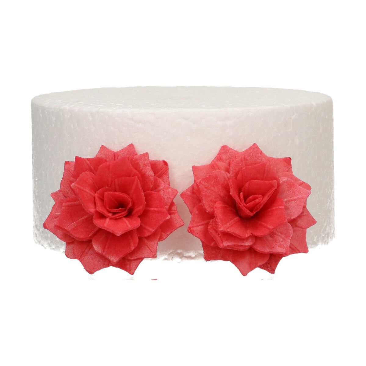FunCakes Fleurs en Papier Comestibles Deluxe Rose Rosalia Rouge Moyenne pk/15