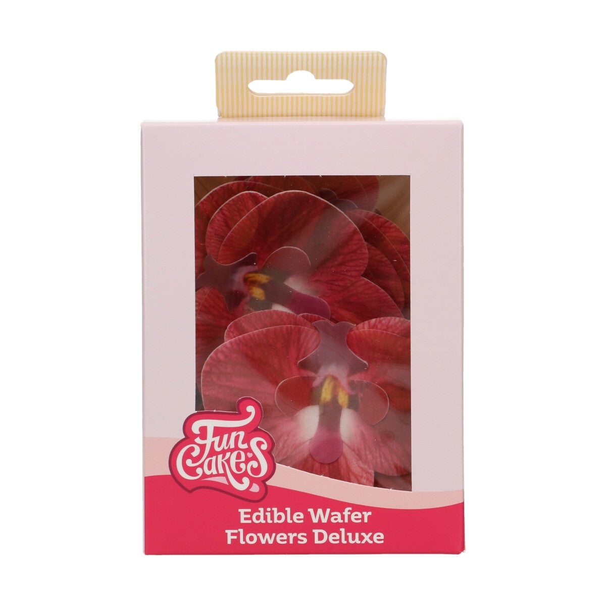 FunCakes Fleurs en Papier Comestibles Deluxe Orchidée Rouge Moyenne pk/10