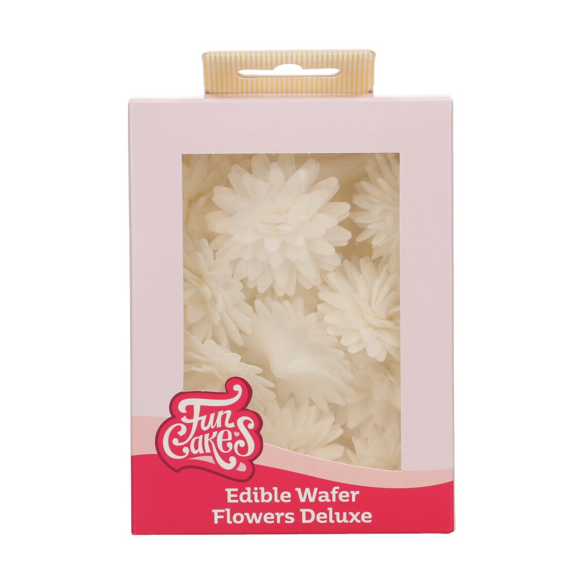 FunCakes Fleurs en Papier Comestibles Deluxe Pompom/Pâquerette Blanche Moyenne pk/12